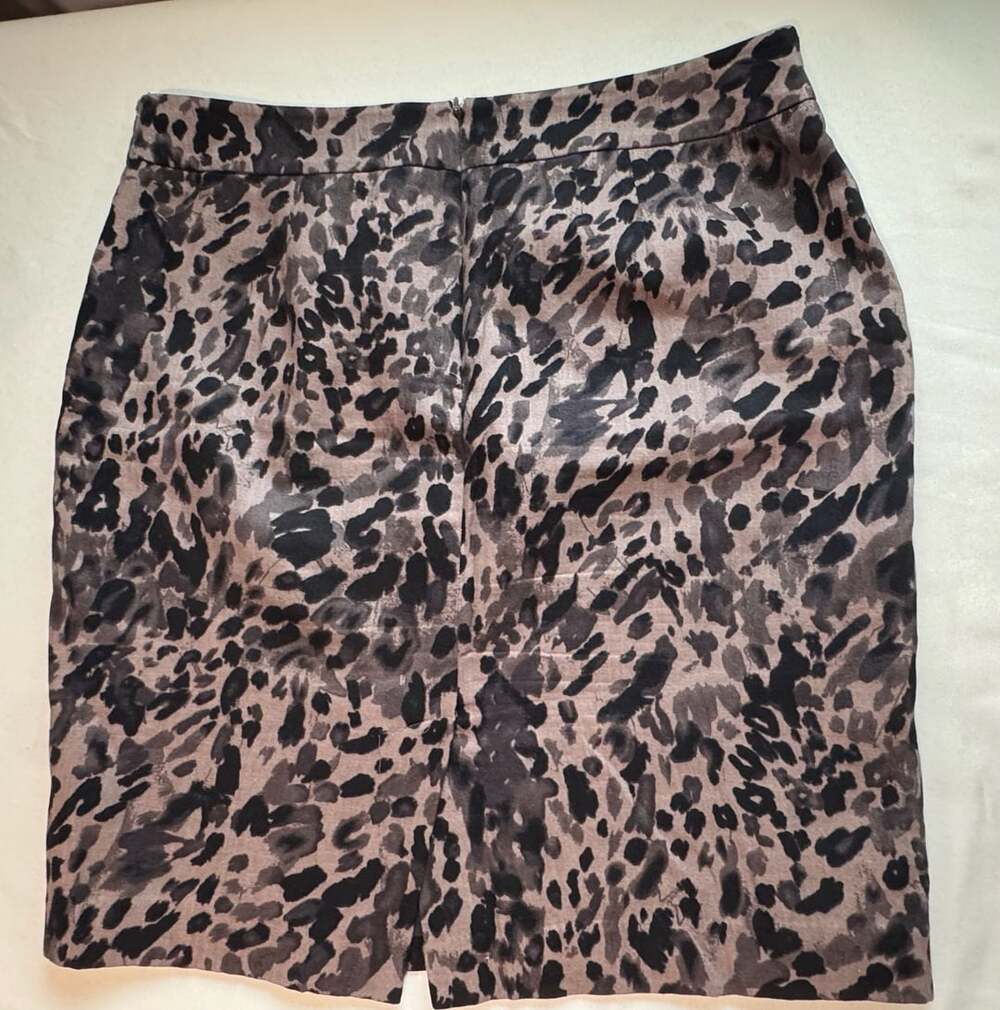 Leopard Print Pencil Skirt Brown Black Office Siren Workwear Women’s 16